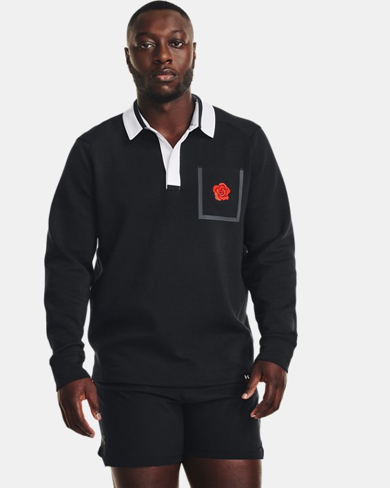 Unisex UA Rose Rugby Shirt, Black, pdpMainDesktop image number 3